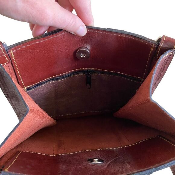 Handmade Mexican Brown Leather Satchel Bag - Picture 10 of 15